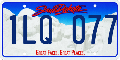 SD license plate 1LQO77