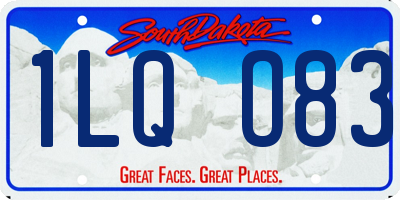 SD license plate 1LQO83