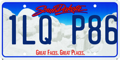 SD license plate 1LQP86