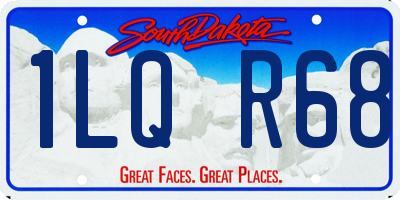 SD license plate 1LQR68