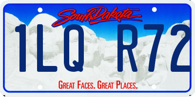SD license plate 1LQR72
