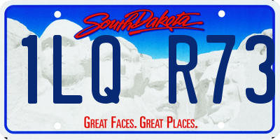 SD license plate 1LQR73