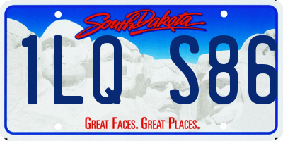 SD license plate 1LQS86