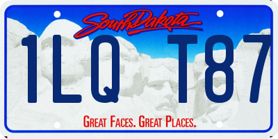 SD license plate 1LQT87