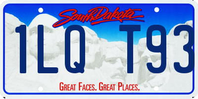 SD license plate 1LQT93