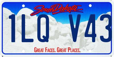 SD license plate 1LQV43