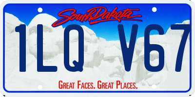 SD license plate 1LQV67