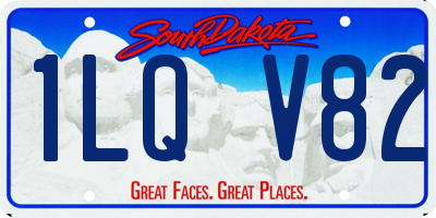 SD license plate 1LQV82