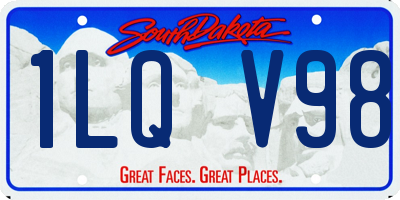 SD license plate 1LQV98