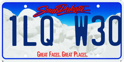 SD license plate 1LQW30