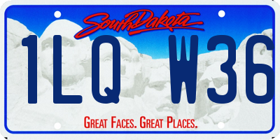 SD license plate 1LQW36