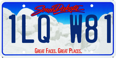SD license plate 1LQW81