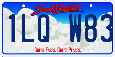 SD license plate 1LQW83