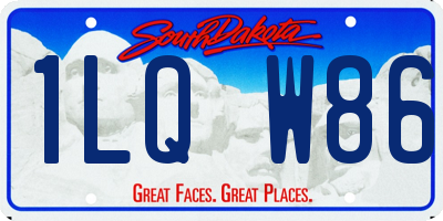 SD license plate 1LQW86