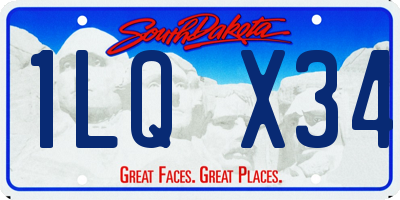 SD license plate 1LQX34