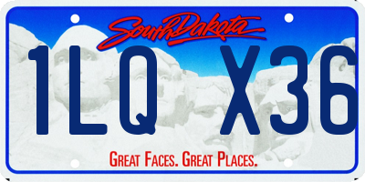 SD license plate 1LQX36