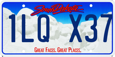 SD license plate 1LQX37