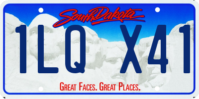 SD license plate 1LQX41