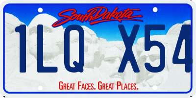 SD license plate 1LQX54
