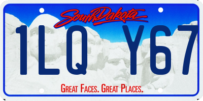 SD license plate 1LQY67