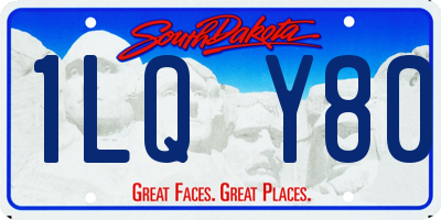 SD license plate 1LQY80