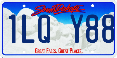SD license plate 1LQY88