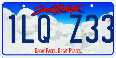 SD license plate 1LQZ33