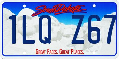 SD license plate 1LQZ67