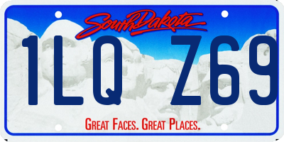 SD license plate 1LQZ69