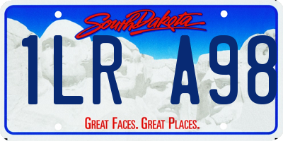 SD license plate 1LRA98