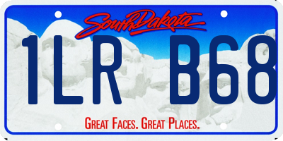 SD license plate 1LRB68