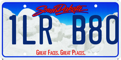SD license plate 1LRB80