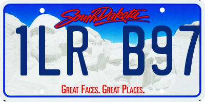 SD license plate 1LRB97
