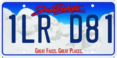 SD license plate 1LRD81