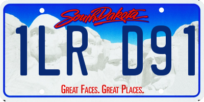 SD license plate 1LRD91