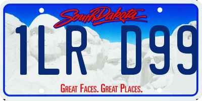SD license plate 1LRD99