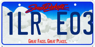 SD license plate 1LRE03
