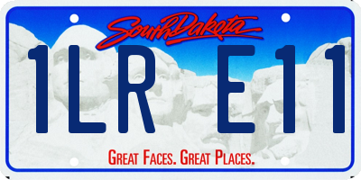 SD license plate 1LRE11