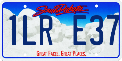 SD license plate 1LRE37