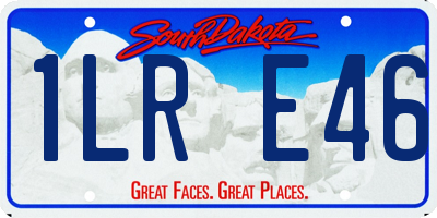 SD license plate 1LRE46