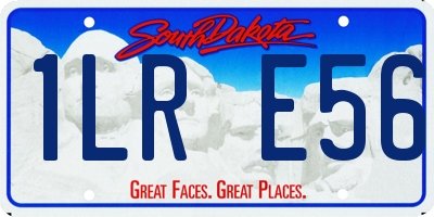 SD license plate 1LRE56