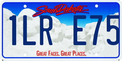 SD license plate 1LRE75