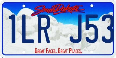 SD license plate 1LRJ53