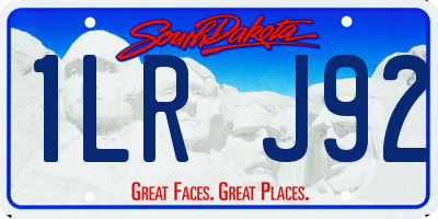 SD license plate 1LRJ92