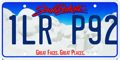 SD license plate 1LRP92