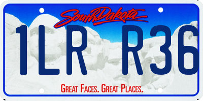 SD license plate 1LRR36