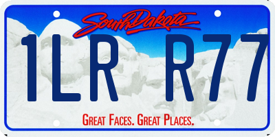 SD license plate 1LRR77
