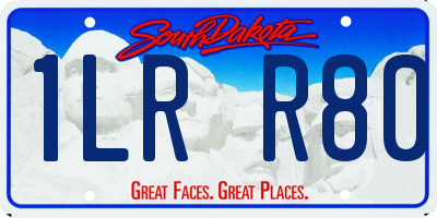 SD license plate 1LRR80