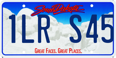 SD license plate 1LRS45