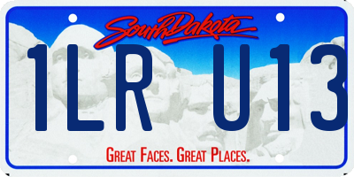 SD license plate 1LRU13